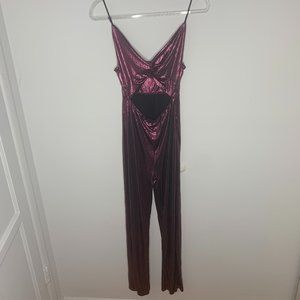 NEW Superdown Emerson metallic foil jumpsuit Small 🌟